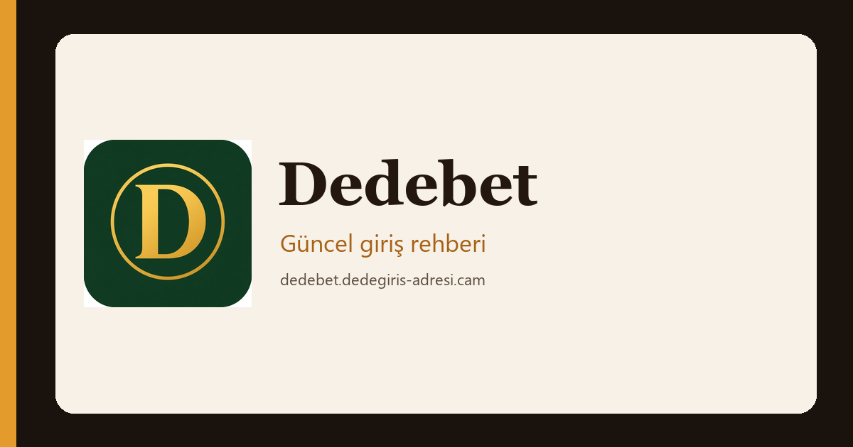 Dedebet giriş bələdçisinin örtük şəkli